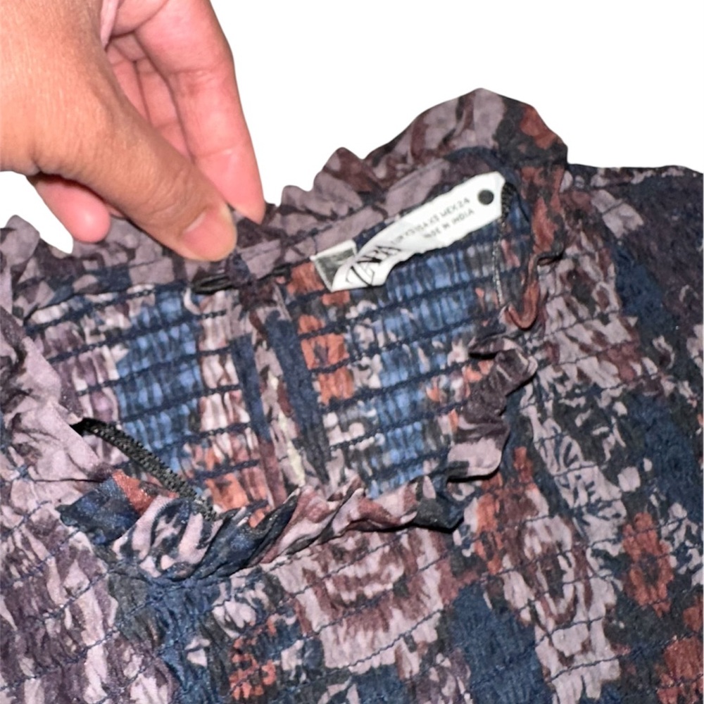 Zara Multicolor Ruffled Blouse - Picture 4 of 5